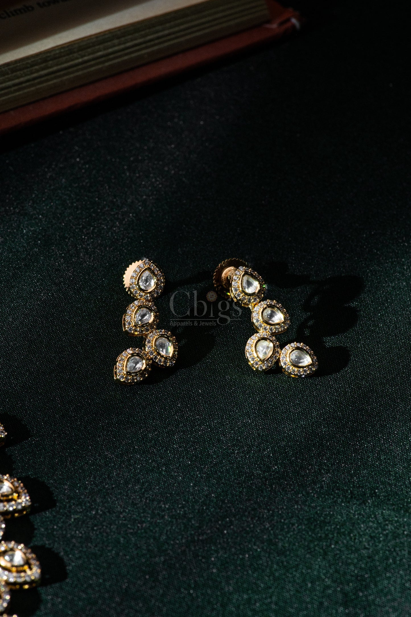 Pear Bloom Cascade Diamond Crush Necklace Set