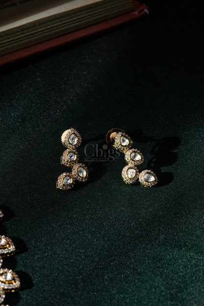 Pear Bloom Cascade Diamond Crush Necklace Set
