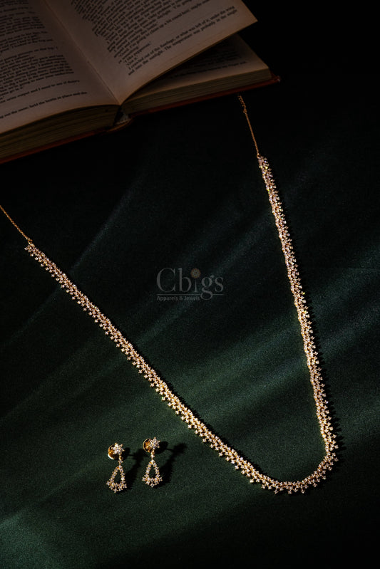Golden Glimmer Diamond Crush Haram Set