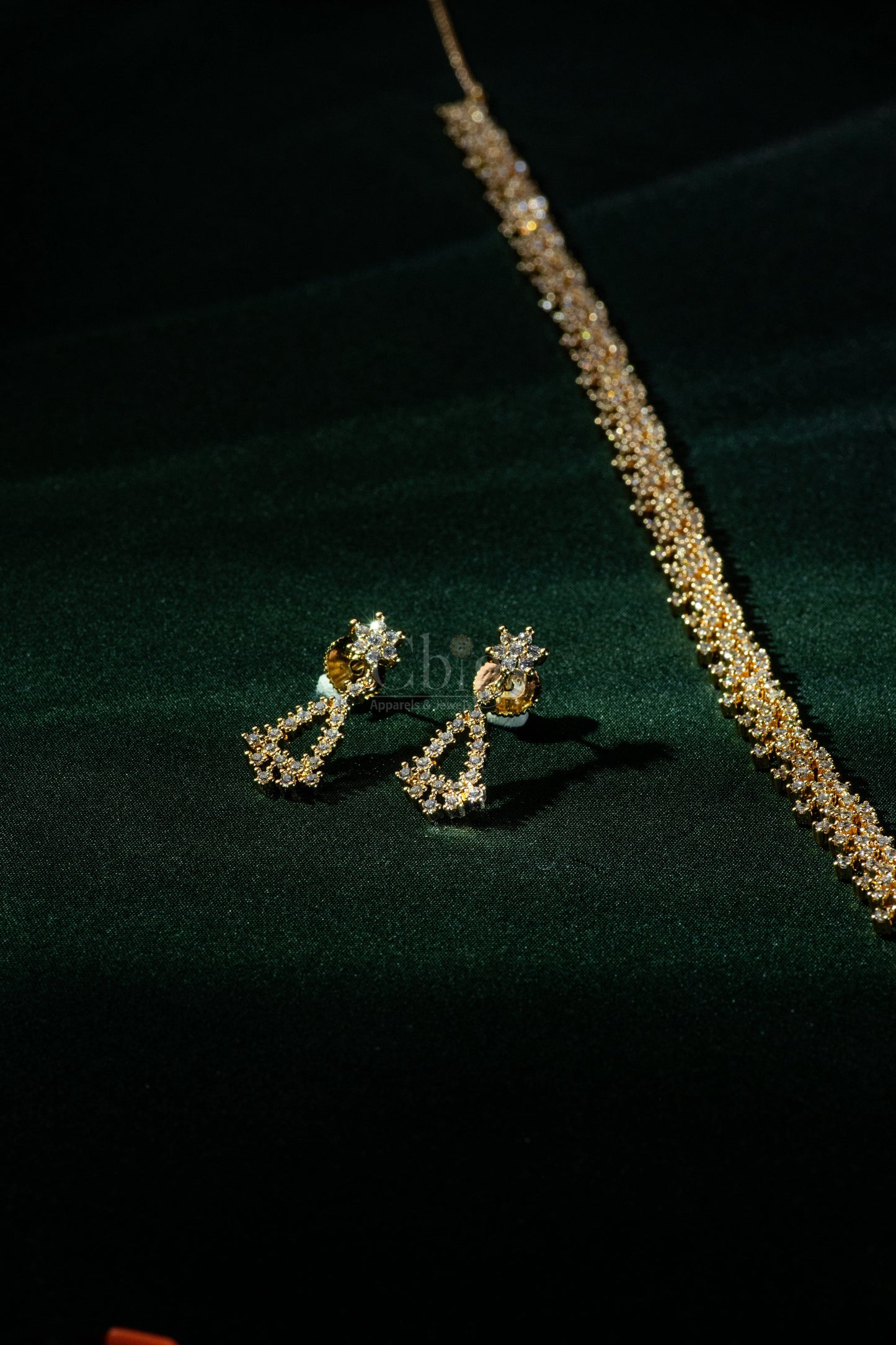 Golden Glimmer Diamond Crush Haram Set