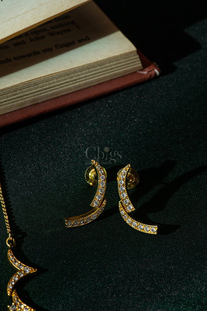 Scallop Crown Diamond Crush Necklace Set