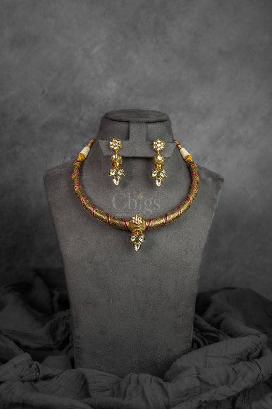 Beaded Pendant DC Kundan Set