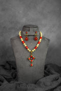 Pearl Coral Beaded Necklace Set 