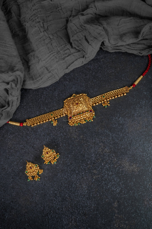 Temple Block Antique Choker Set