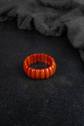 Coral Beaded Stretch Bracelet