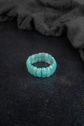 Aqua Jade Beaded Stretch Bracelet